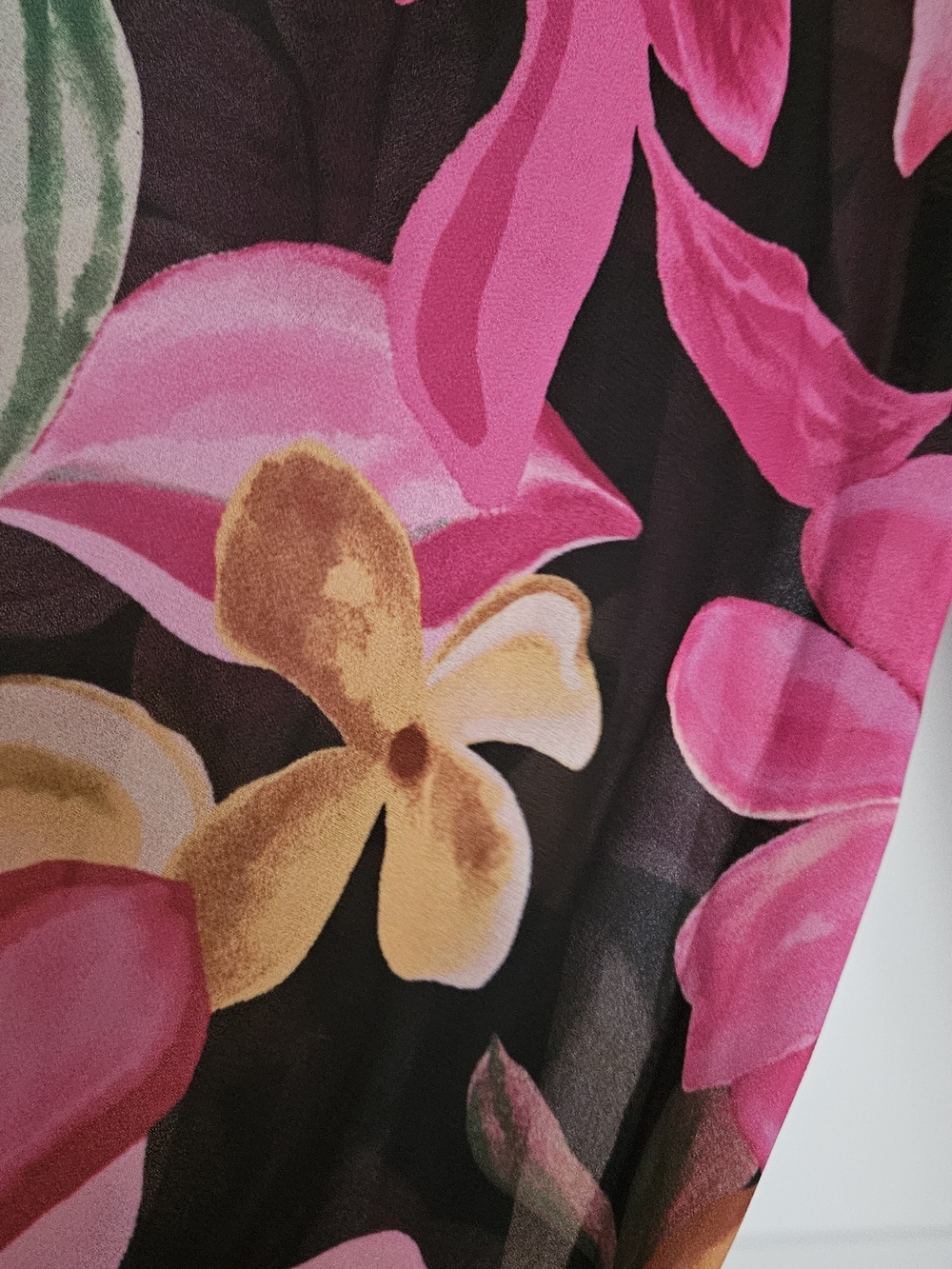 Baltic Born Black Maxi Dress with Pink & Orange Floral Print - Picture 5 of 5